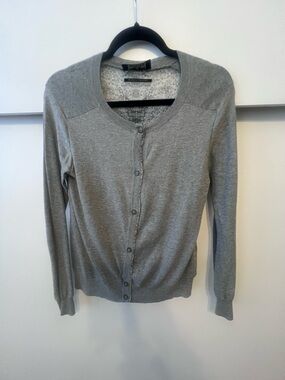 All Saints Gray Button-Up Women's Cardigan